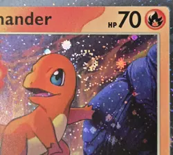 Pokemon TCG Charmander SVP 047 S&V 151 Cosmos Holo SWIRL Black Star Promo - NM - Image 3