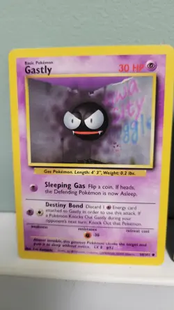 Pokemon TCG Gastly & Haunter Base Set Unilimited Regular LP - Image 2