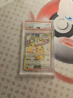 2024 Pokemon SSP EN-Surging Sparks 219/191 Pikachu EX Ultra Rare PSA 10 Gem Mint - Image 1