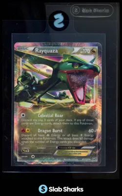 2012 POKEMON BLACK & WHITE DRAGONS EXALTED #85/124 RAYQUAZA EX - Image 1
