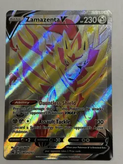 Zamazenta V SWSH293 Near Mint Shiny Pokemon TCG Sword & Shield Black Star Promo - Image 1