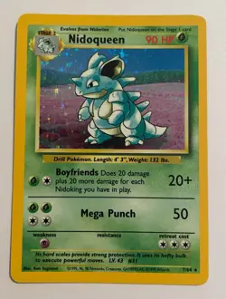 Nidoqueen 07/64 Jungle Holo No Symbol Pokemon TCG - Image 2