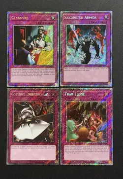 2024 YUGIOH RA03 1ST ED PLATINUM SECRET RARE SAKURETSU ARMOR NM BONUS SET - Image 1