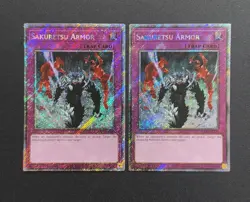2024 YUGIOH RA03 1ST ED PLATINUM SECRET RARE SAKURETSU ARMOR X2 NM SET - Image 1