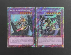 2024 YUGIOH RA03 1ST ED PLATINUM SECRET RARE DARK MAGICIAN DRAGON KNIGHT NM SET - Image 1