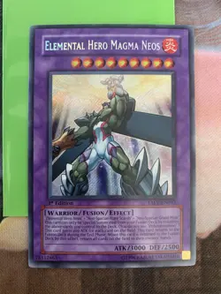 Elemental Hero Magma Neos TAEV-EN043 Secret Rare 1st Edition NM Yugioh - Image 1