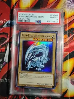 PSA 8 Yu-Gi-Oh! Blue-Eyes White Dragon CT13-EN008 Ultra Rare - Image 1