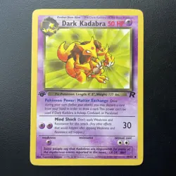 1st Edition Dark Kadabra 39/82 Team Rocket Set Rare Vintage Pokemon Card - NM-M - Image 1