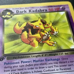 1st Edition Dark Kadabra 39/82 Team Rocket Set Rare Vintage Pokemon Card - NM-M - Image 2