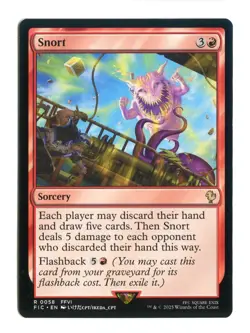 Snort Commander RARE #0058 NM Final Fantasy MTG FIN FIC Magic the Gathering - Image 1