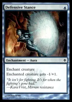 MTG New Phyrexia Defensive Stance 34 Common - Image 1