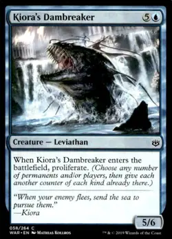 MTG War of the Spark Kiora's Dambreaker 58 Common - Image 1