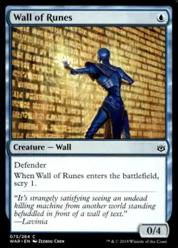 MTG War of the Spark Wall of Runes 75 Common - Image 1