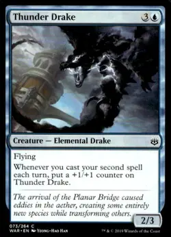 MTG War of the Spark Thunder Drake 73 Common - Image 1