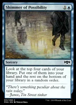 MTG Ravnica Allegiance Shimmer of Possibility 51 Common - Image 1