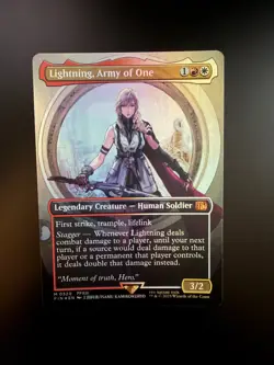 MTG Final Fantasy English Lightning, Army of One Borderless 0320 Foil - Image 1