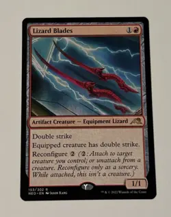 MTG Lizard Blades - Kamigawa Neon Dynasty NM - Image 1