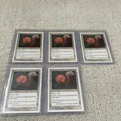 Lot of (5) 1997 Magic The Gathering MTG Blessed Wine Kaja Foglio Art Card RARE - Image 1