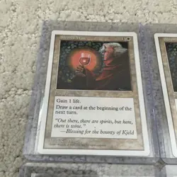 Lot of (5) 1997 Magic The Gathering MTG Blessed Wine Kaja Foglio Art Card RARE - Image 3