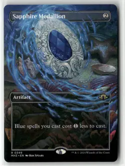 MTG Modern Horizons 3 -Sapphire Medallion (Borderless) Rare #349 - Image 1