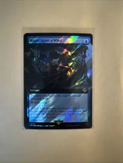 MTG Borne Upon a Wind LTR 0671 R NM Extended Art SURGE FOIL - Image 1