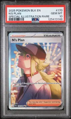 Pokemon N's Plan Black Bolt Special Illustration Rare #170 PSA 10 Gem Mint - Image 1