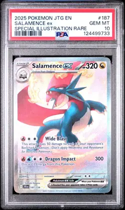 SALAMENCE EX PSA 10 2025 JOURNEY JTG EN 187/159 POKEMON - Image 1