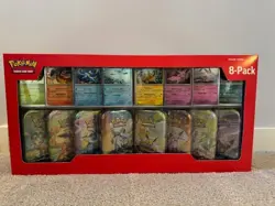 Pokemon TCG: Scarlet & Violet Prismatic Evolutions 8 Pack Mini Tin Set (Costco) - Image 1