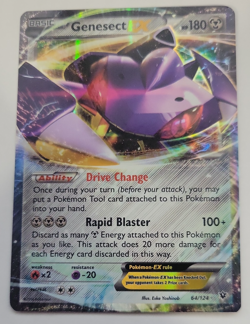 2016 Pokemon Fates Collide #64 Genesect EX Full Art NM to Mint Condition - Image 1