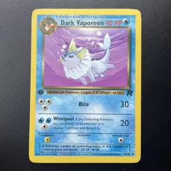 Pokemon Team Rocket Dark Vaporeon #45/82 1st Edition NM-M or Better - Image 1