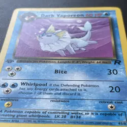 Pokemon Team Rocket Dark Vaporeon #45/82 1st Edition NM-M or Better - Image 3