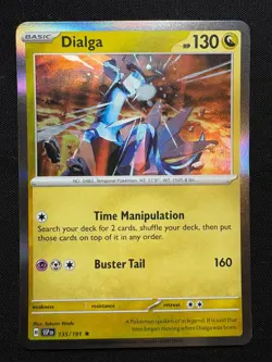 Dialga 135/191 Holo Rare LP - Pokemon Scarlet & Violet Surging Sparks SSP - Image 1