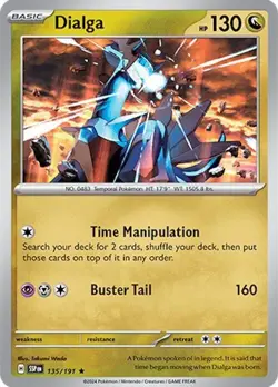 Dialga 135/191 Holo Rare LP - Pokemon Scarlet & Violet Surging Sparks SSP - Image 4