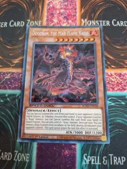 Yugioh Dogoran, the Mad Flame Kaiju SGX2-ENC08 Secret Rare 1st Edition Near Mint - Image 1