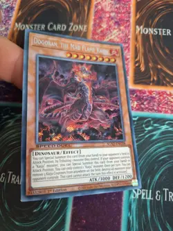 Yugioh Dogoran, the Mad Flame Kaiju SGX2-ENC08 Secret Rare 1st Edition Near Mint - Image 2