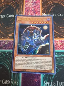 Yugioh Danger! Dogman! MP19-EN218 Ultra Rare 1st Edition Near Mint - Image 1