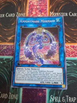 Yugioh Knightmare Mermaid MP19-EN025 Prismatic Secret Rare 1st Edition Near Mint - Image 1