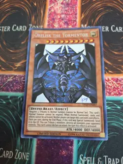 Yugioh Obelisk the Tormentor TN19-EN007 Prismatic Secret Rare Limited Near Mint - Image 1
