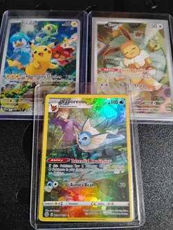 Pokemon Card Lot Eevee 173 Promo NM, Pikachu 027 Promo NM, Vaporeon tg02/tg30 LP - Image 1