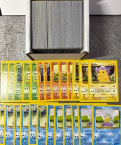Huge Collection Bulk Lot of 250 Pokemon Base Set Cards Vintage 1999 WOTC LP-NM - Image 1