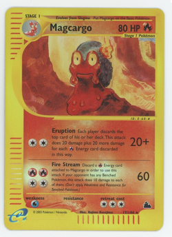 Magcargo 17/144 Reverse Holo Rare Near Mint Skyridge Pokemon Card 2003 E-Reader - Image 1
