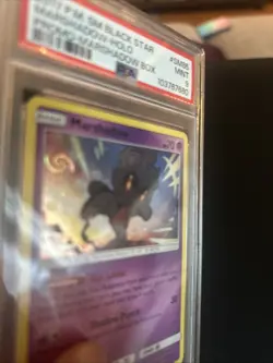 PSA 9 Swirl Pokemon TCG Marshadow SM85 Holo Black Star Promo Card Sun & Moon - Image 1