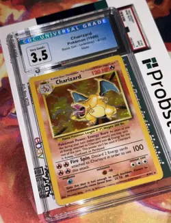 CGC 3.5 Charizard 1999 Base Set 4/102 Holo Pokemon Card - Image 1