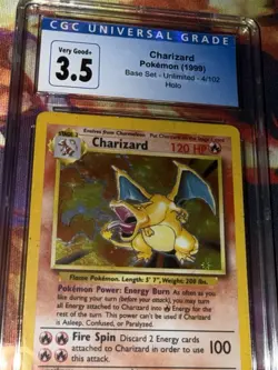 CGC 3.5 Charizard 1999 Base Set 4/102 Holo Pokemon Card - Image 3