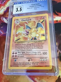 CGC 3.5 Charizard 1999 Base Set 4/102 Holo Pokemon Card - Image 5