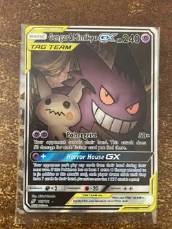 Pokemon Gengar & Mimikyu GX Team Up Tag Team Full Art Card 165/181 - Image 1