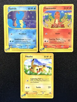 Pokemon Cards - Pikachu, Squirtle, & Charmander Expedition Base Set - Image 1