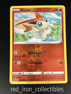 Victini 007/073 Reverse Holo Uncommon Sword & Shield Champions Path Pokemon Card - Image 1