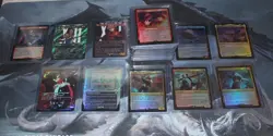 Final Fantasy MTG Foil Extended Art Borderless 70 Card Lot- Joshua, Kuja, Squall - Image 1