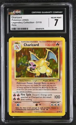 CGC 7 Charizard 2002 Legendary (Collection) 3/110 Holo Pokemon Card - Image 1